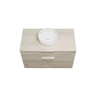 Burgbad Keramik Waschtisch-Set Eqio Eiche Dekor Flanelle/Alpinweiss, SGUM100F2632C0001 SGUM100F2632C0001