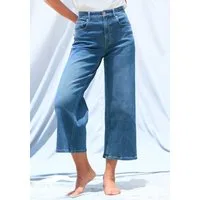 LASCANA 7/8-Jeans in modischer Culotte-Form aus Baumwoll-Denim, Straight-Leg, Sommerhose