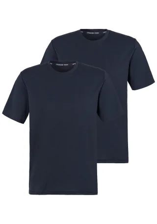 Copenhagen Studios CPH T-Shirt mit Rundhals, 2x 2x navy - Gr. - M