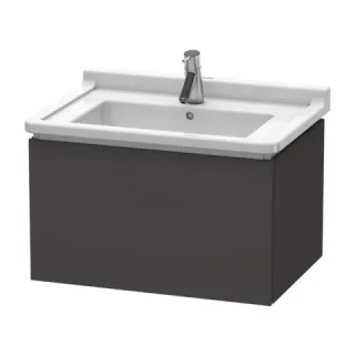 Duravit L-Cube Waschtischunterbau wandhängend Graphit Supermatt 670x469x408 mm - LC616408080 LC616408080