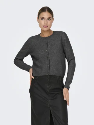 JDY - JDYCHLOE L/S CARDIGAN KNT NOOS Dark Grey Melange - Gr. - M