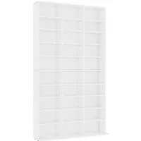 vidaXL CD-Regal, CD-Schrank Weiß 102x16x177,5 cm Holzwerkstoff