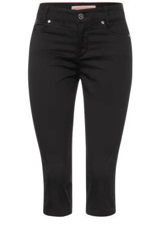 Street One - Casual Fit Caprihose black - Gr. - 18
