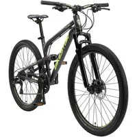 Bikestar Mountainbike 26 Zoll, ab 155 cm, Aluminium, Damen, Herren, 21 Gang Shimano Tourney RD-TY300 Schaltwerk, Kettenschaltung, Scheibenbremse, Rahmen 39.4 cm, Vollgefedert