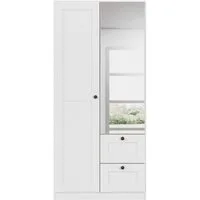 OTTO home Kleiderschrank Mehrzweckschrank Aktenschrank Möbel Mietswohnung Schlafzimmer YLVA (Breiten: 90/135/180 cm, Höhe 197 cm) skandinavischer Style mit Rahmenfront und Knopfgriffen MADE IN GERMANY