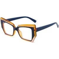 PACIEA Brille Damen Damen Herren Mehrfarbig Blaulichtfilter Oversized Anti-Müdigkeit