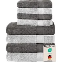 Komfortec Handtuch Set aus 100% Baumwolle, 4 Handtücher 50x100 cm und 4 Badetücher 70x140 cm, Frottee (Packung, 8-St), Duschtücher & Badehandtuch, Weich, Towel, Groß