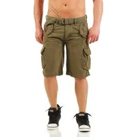 Geographical Norway Cargoshorts Geographical Norway Herren Shorts POLISH (mit abnehmbarem Gürtel) in Unifarbe