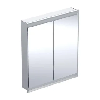 Geberit One Spiegelschrank 505802001 75 x 90 x 15 cm, Aluminium eloxiert, mit ComfortLight, 2 Türen