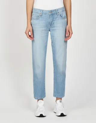 GANG Damen Jeans 94NADIA CROPPED - boyfriend fit Jeans bleached river blue