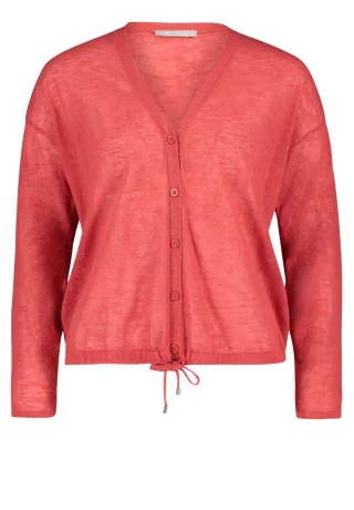 Betty & Co - Feinstrickjacke rot - Gr. - 44