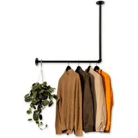 RSR Hangers Kleiderstange Kleiderstange Garderobe Industrie Design für Ecke Wand Decke L-Form