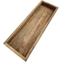 Meinposten Dekotablett Tablett Mangoholz Holztablett Holz Serviertablett 34x12 cm (1 St)