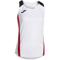 Joma Tanktop Sport-Tank Top Montreal (100% Polyester) weiss/rot/navy Damen
