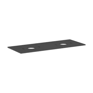 hansgrohe Xilesa E Konsole 54280760 1375x550mm, ohne Hahnloch, 2 Ausschnitte, schiefergrau matt