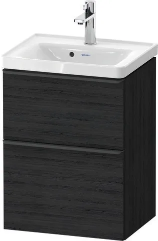Duravit D-Neo Waschtischunterbau wandhängend Eiche Schwarz Matt 484x372x625 mm - DE43500BD160000 DE43500BD160000