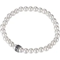 Kingka Perlenarmband Schmuck Geschenk Edelstahl Armschmuck Armkette Rondell, mit Muschelperle