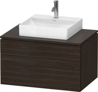 Duravit L-Cube Konsolenwaschtischunterbau wandhängend Nussbaum gebürstet Matt 820x550x482 mm - LC488 LC4880069690000