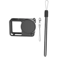Wigento Für DJI Osmo Action 6 Silikon Body Linsenkappe Schutzcover Schwarz Zubehör Drohne