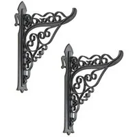 GarPet Blumenkastenhalter 2 St. Wandhalterung für Blumen Ampel Halter Halterung Haken Wand