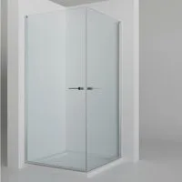 welltime Eckdusche Firenze, BxT: 90x90 cm, Einscheibensicherheitsglas, Rahmenloses Design mit extravaganten Griffen, 6mm ESG