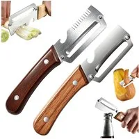 FELIXLEO Sparschäler 3 in 1 Multifunktionaler Gemüseschäler Edelstahl Obst, (2-tlg)