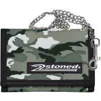 2Stoned Geldbörse Wallet Speed mit Kette und Klettverschluß für Erwachsene und Kinder, verchromte Kette mit Karabiner
