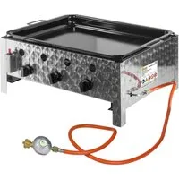 DEMA Gasgrill Gasbräter - Wurstbräter - Tischbräter mit 3 Flammen 71 x 57 x 30 cm