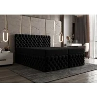 B&B Home Boxspringbett Boxbett Figo II 180 cm 200 cm (H3 Matratze Bonellfederung, Kopfteil, Bettkasten und Topper)