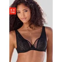 Vivance by Lascana Bügel-BH Madita im High-Apex-Design aus Spitze mit „LOVE“-Schriftzug, sexy Dessous