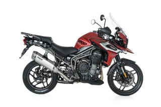 Sport Auspuff BOS Desert Fox Edelstahl matt Triumph Tiger 1200 Bj. 2018-2019 Typ: V301 +ABE
