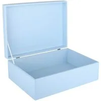 Creative Deco Holzkiste Holzkiste mit Deckel 40x30x14 cm Erinnerungsbox Baby