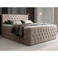 wonello Boxspringbett Sira, mit Bettkasten, Matratzen und wonello premium Topper, Samt + Kristalle