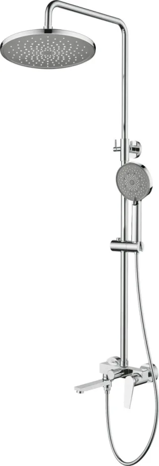 Neuesbad Serie 210 NEO Duschsäule mit Wannenarmatur mit MOVABLE Auslauf, Chrom NB1DENLI01RK1