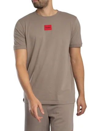 HUGO Diragolino212 Box Logo T-Shirt, Braun