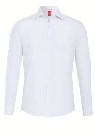 pure - PURE- City Hemd slim fit Langarm weiss - Gr. - XS