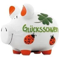 Wurm Spardose KCG Sparschwein "Glücksschwein" Keramik Bunt 17x15x15 cm
