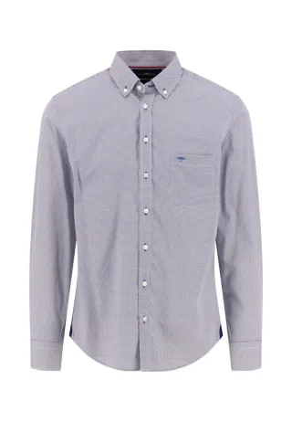 Fynch Hatton - Hemd mit Mikromuster blau/rot - Gr. - M