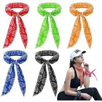 nsihing Sporthandtuch Kühlendes Handtuch, 5 Stück Ice Cooling Schal, (100 x 5 cm Sports Kühltuch für Männer und Frauen, 10-St), für Outdoor Schals und Sommerfest Beim Schwimmen und Training