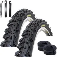 maxxi4you Fahrradreifen 2 x Kenda K-829 26" MTB Schwarz 50-559 + 2 x DV inkl. Reifenheber