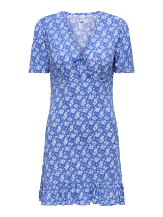 ONLY - ONLMOLLY S/S V-NECK DRESS JRS NOOS Ultramarine - Gr. - S