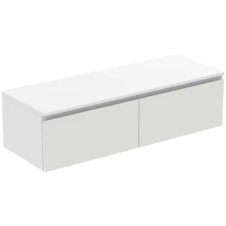 Ideal Standard Waschtischunterschrank Finesse o.Ausschnitt 1402x505x378mm 2 Auszüge Weiss matt, E343 E3432Y1