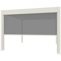 Weide Pavillonseitenteil Sonnenrollo 4 Maße Weiß Für Weide Deluxe Pergola, 265x236 cm, Komplettset, Seitenteil