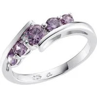 Amor Fingerring Purple Elegance, mit Zirkonia (synth)