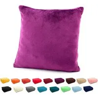 heimtexland Dekokissen Flanell Soft Kuschelkissen Plüsch Kissenbezug, super weich und flauschig, Allergiker geeignet, atmungsaktiv