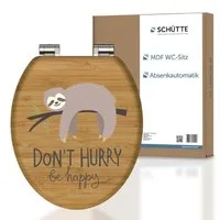 Schütte WC-Sitz Don`t Hurry, Absenkautomatik, Holzkern, Motivdruck, MDF