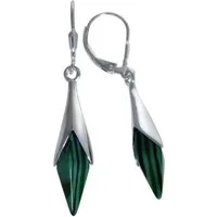 Vivance Paar Ohrhänger 925/- Sterling Silber synth. Malachit