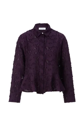 Rich & Royal - Blouse with Structure mulberry - Gr. - 44