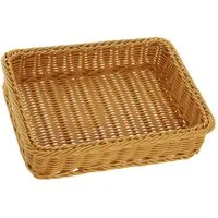 Dekoleidenschaft Regalkorb Auslagekorb aus Polyrattan, Schrankkorb, Aufbewahrungskorb, Brotkorb, Flechtkorb, Buffetkorb abwaschbar, Obstkorb, Servierkorb, Verkaufskorb