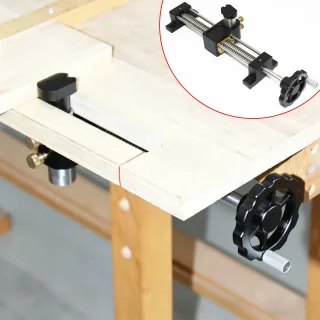 ENJOYWOOD Woodworking Bench Vise Aluminum Alloy 165mm Adjustment Double Guide Rail Quenched Screw With Brass Bushing Sta